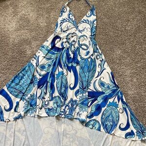 Halter neck open back babydoll High Low Mermaidcore Resortwear Dress EU40/42 us8